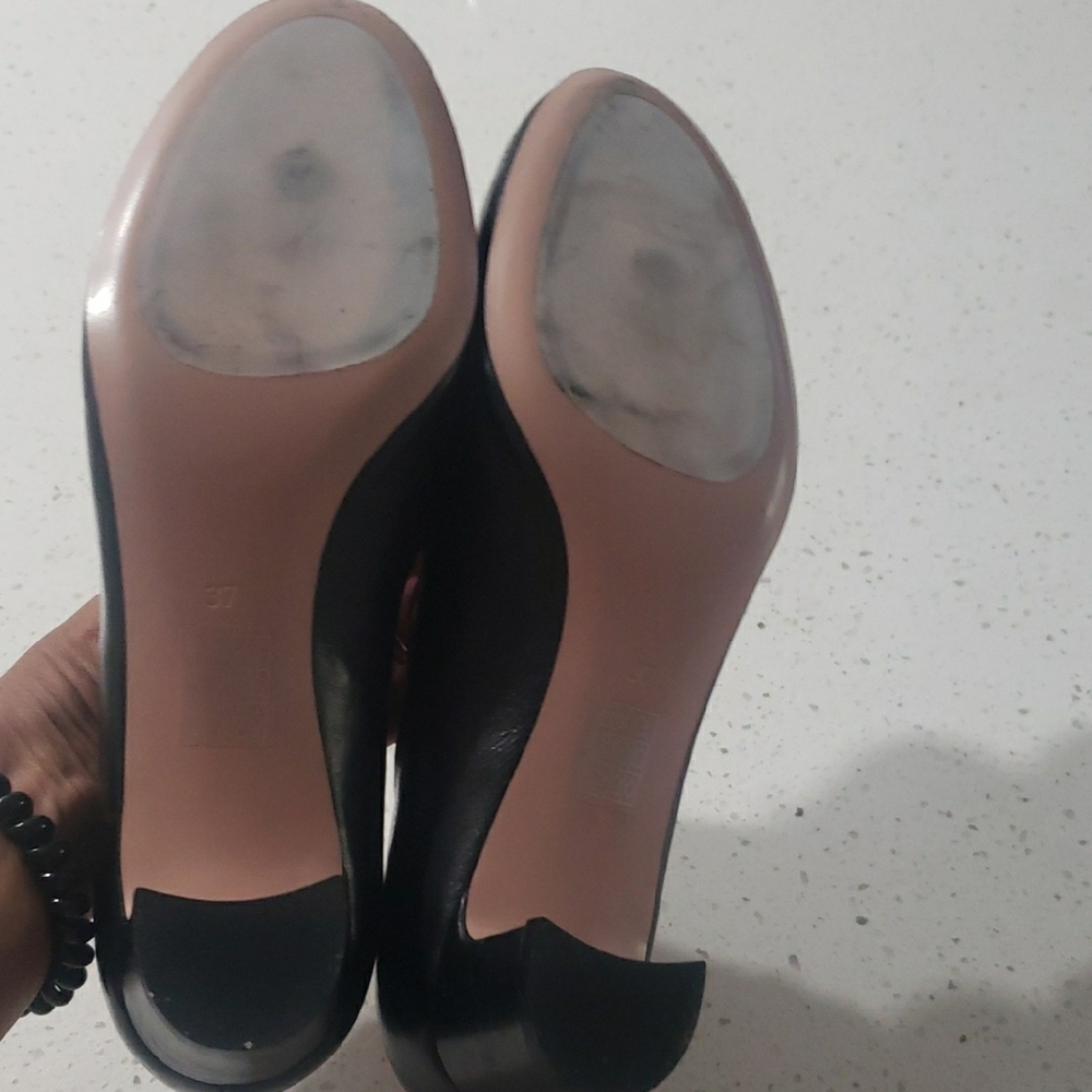 Prada Black Leather Flats with Bow Detail - Picture 3 of 4
